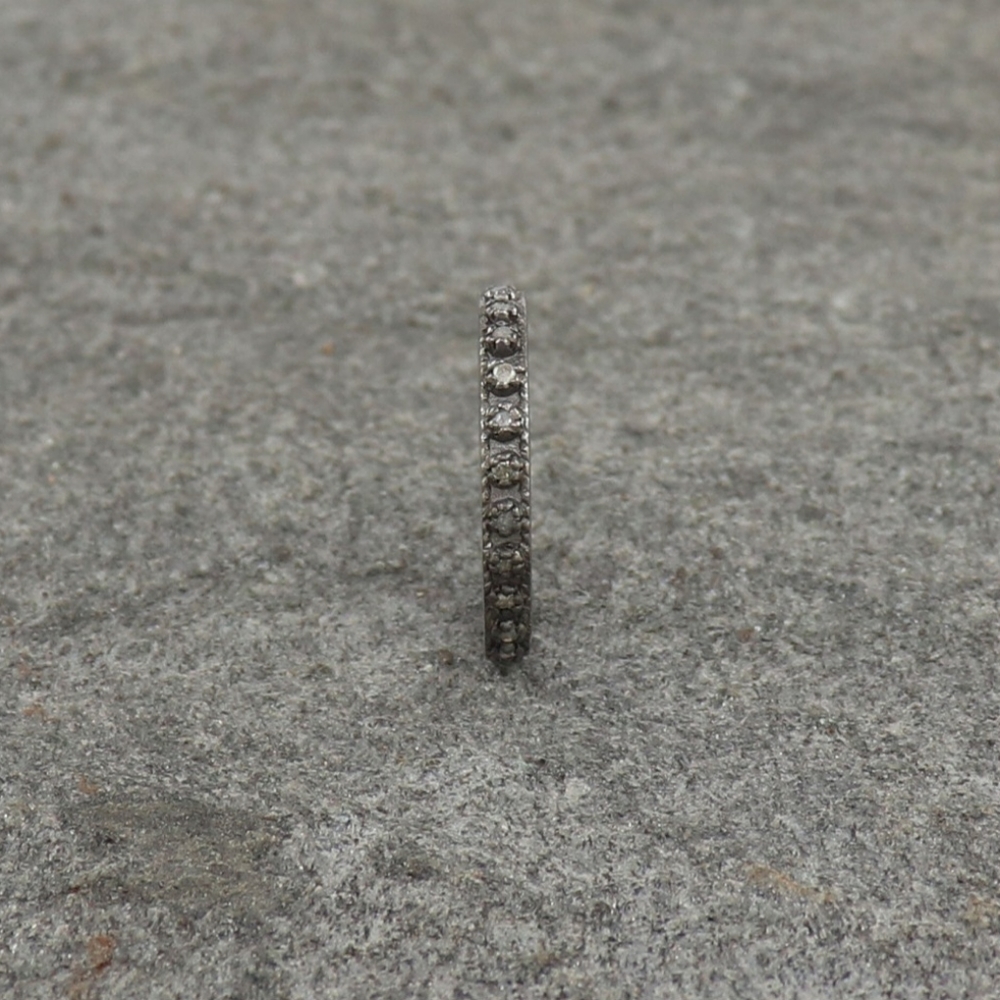 Silver Diamond Ring - image 7